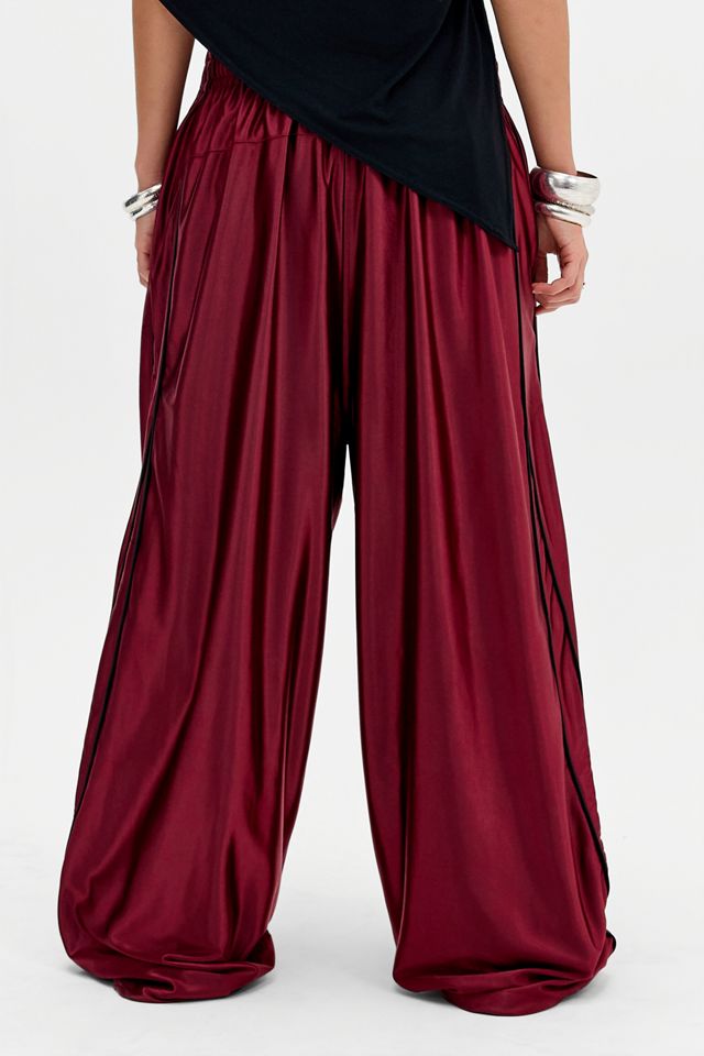 Jaded London Burgunderrote Metallic Vapor Jogginghose #2
