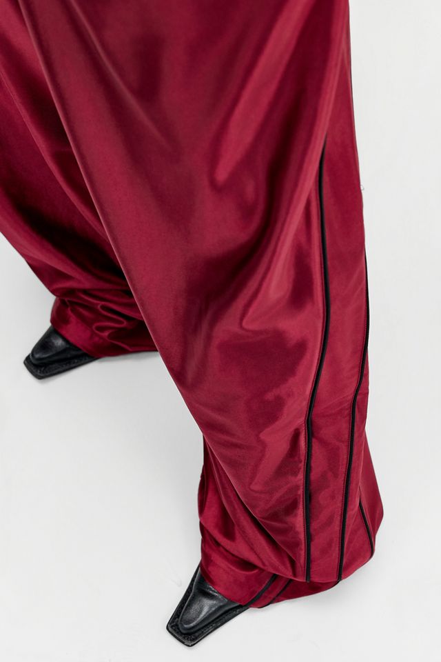 Jaded London Burgunderrote Metallic Vapor Jogginghose #3