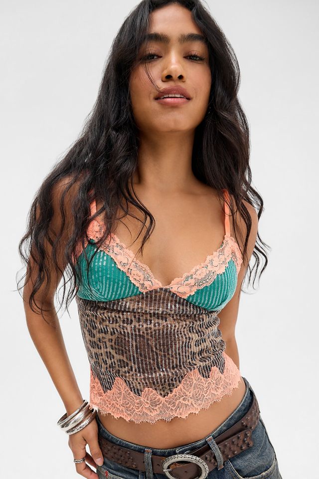 Haut camisole en dentelle à paillettes Jaded London #1