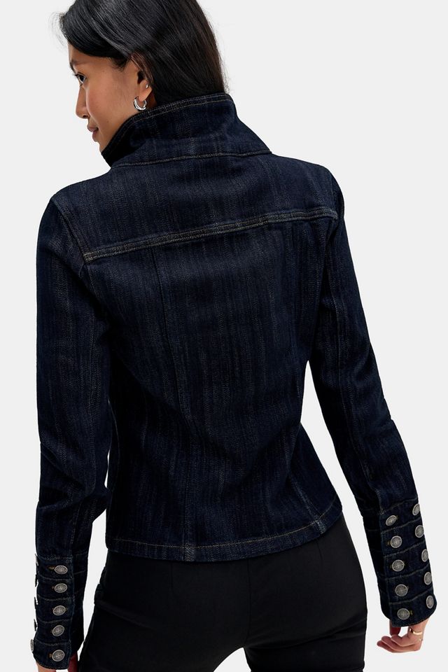 Jaded London Wynona Funnel Neck Denim Jacket #3