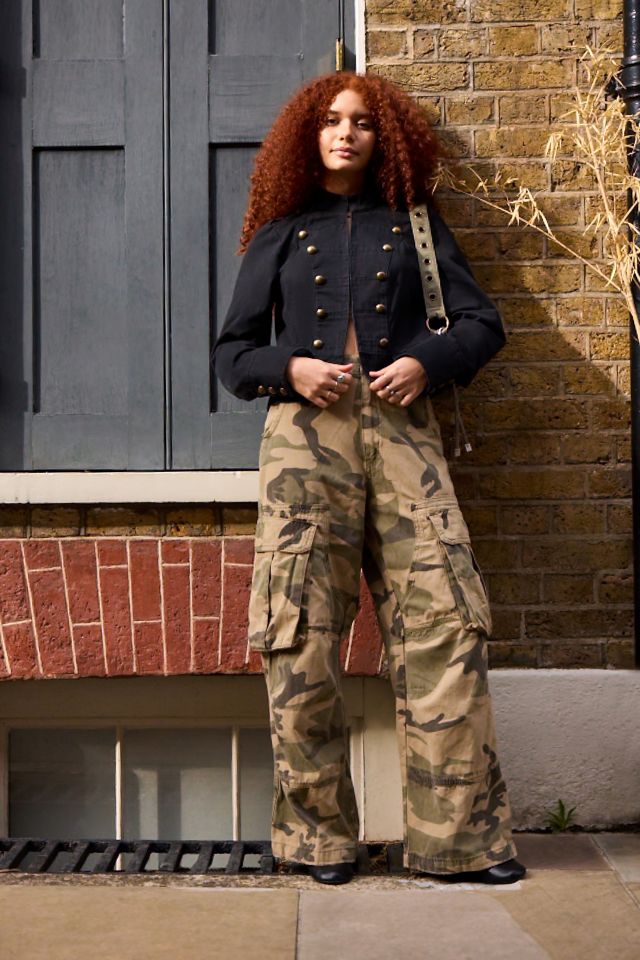 Pantalones Cargo Carpenter de Camuflaje Desteñido Jaded London #3