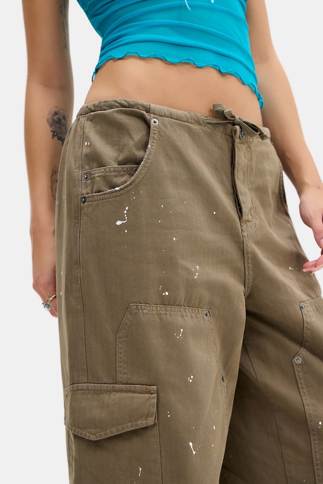 Jaded London Khaki Farbspritzer Cargohose #2