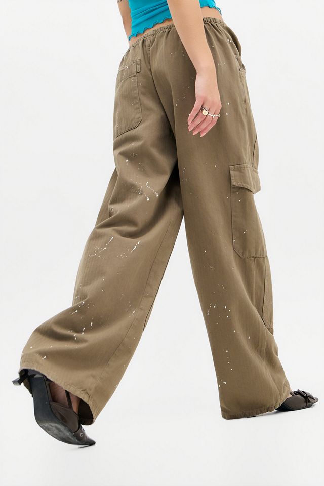 Jaded London Khaki Farbspritzer Cargohose #3
