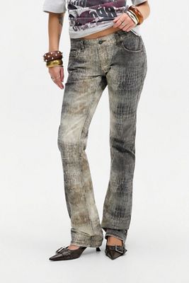 Jaded London Crocodile Cooper Bootcut Jeans