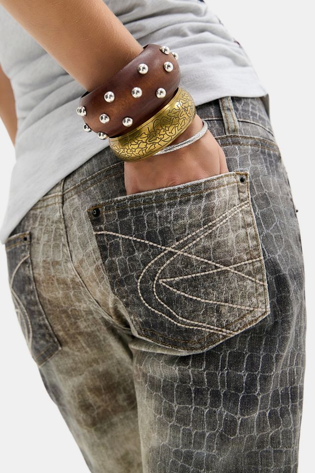 Jeans Jaded London Cooper a Zampa Effetto Coccodrillo #3