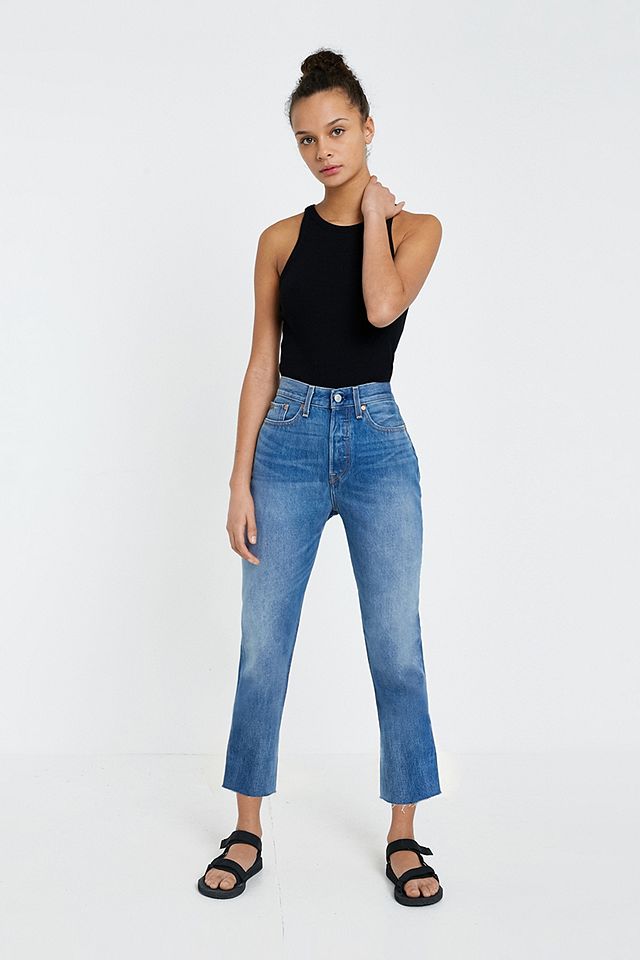 Levi’s Wedgie Indigo High-Rise Straight Leg Jeans | Urban Outfitters UK
