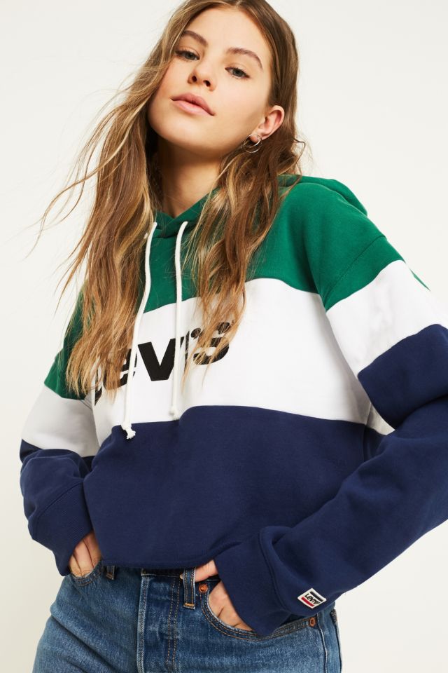 Levi s Colourblock Crop Hoodie