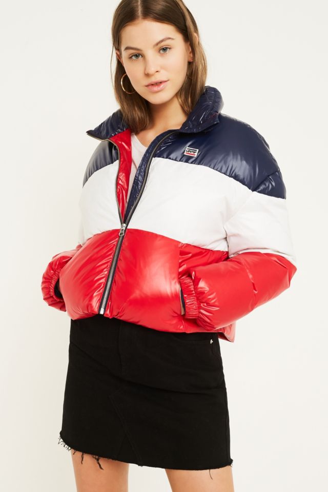 Levi's Red and Blue Puffer Jacket | Urban Outfitters UK