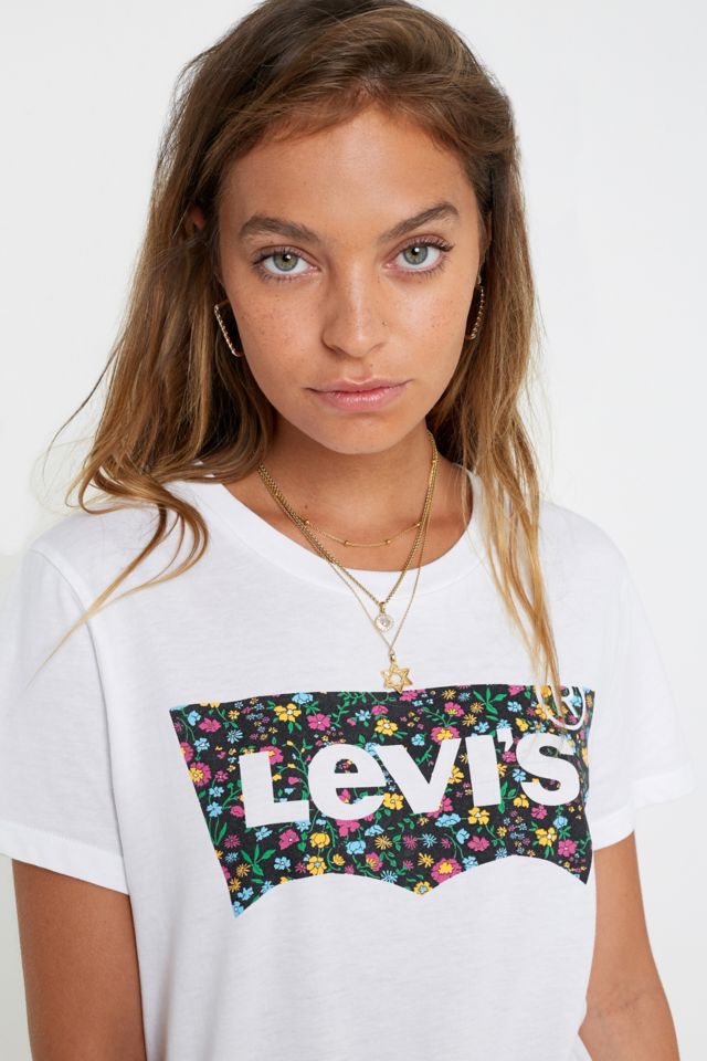 Levi s Perfect Tee Floral Logo T Shirt