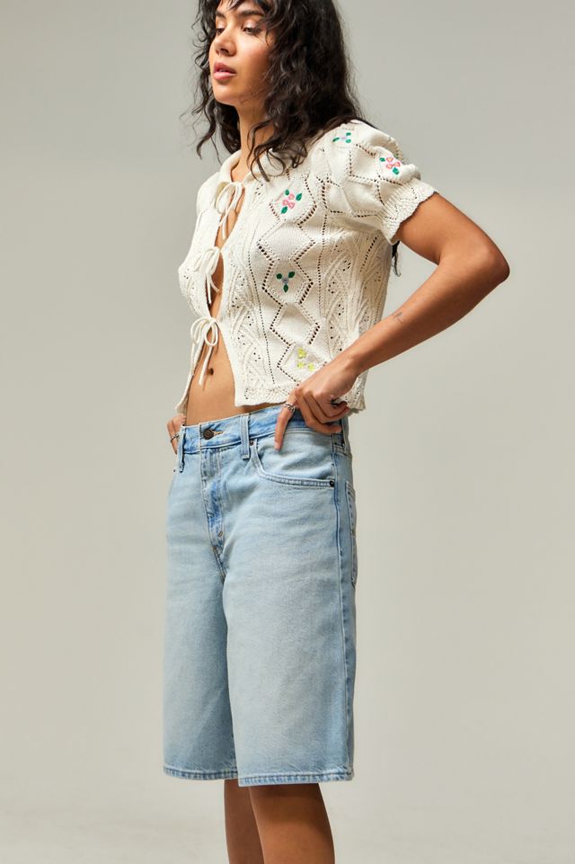 Levi's Light Wash Baggy Dad Jorts #2