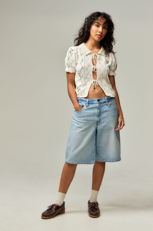 Levi's Light Wash Baggy Dad Jorts #3