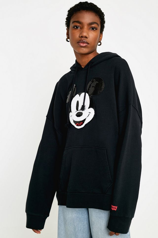 Levi's Mickey Mouse Sequin Patch Oversized Hoodie #1