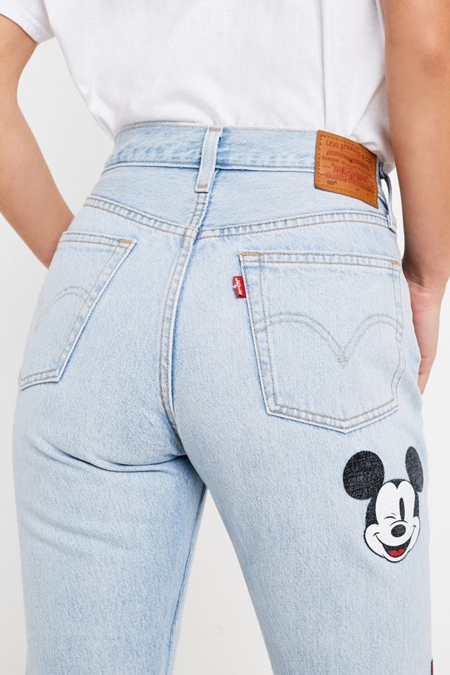Levi's - Jean Mickey Mouse 501 bleu #4
