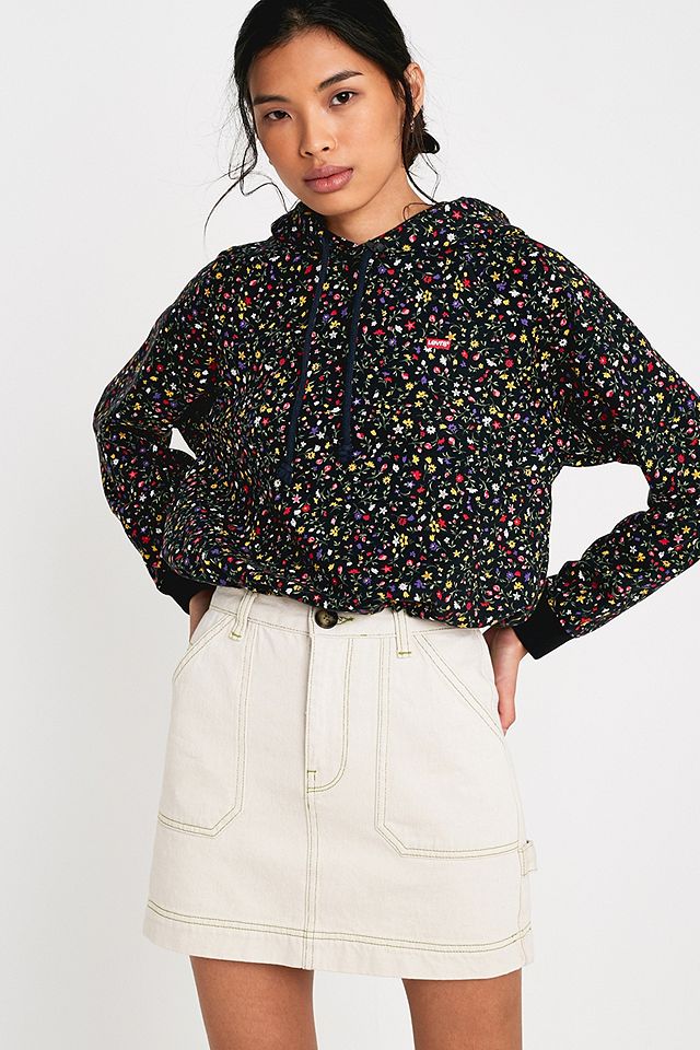 Levi's Floral Cropped Hoodie | Urban Outfitters UK