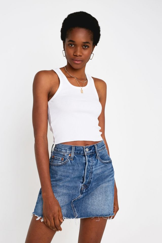 Levi's Deconstructed Denim Mini Skirt | Urban Outfitters UK