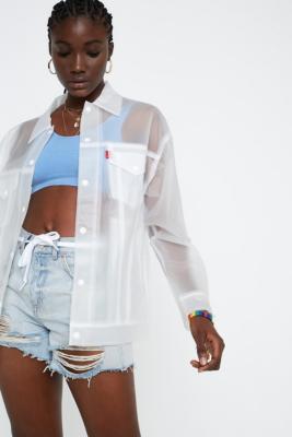 Clear baggy store trucker jacket