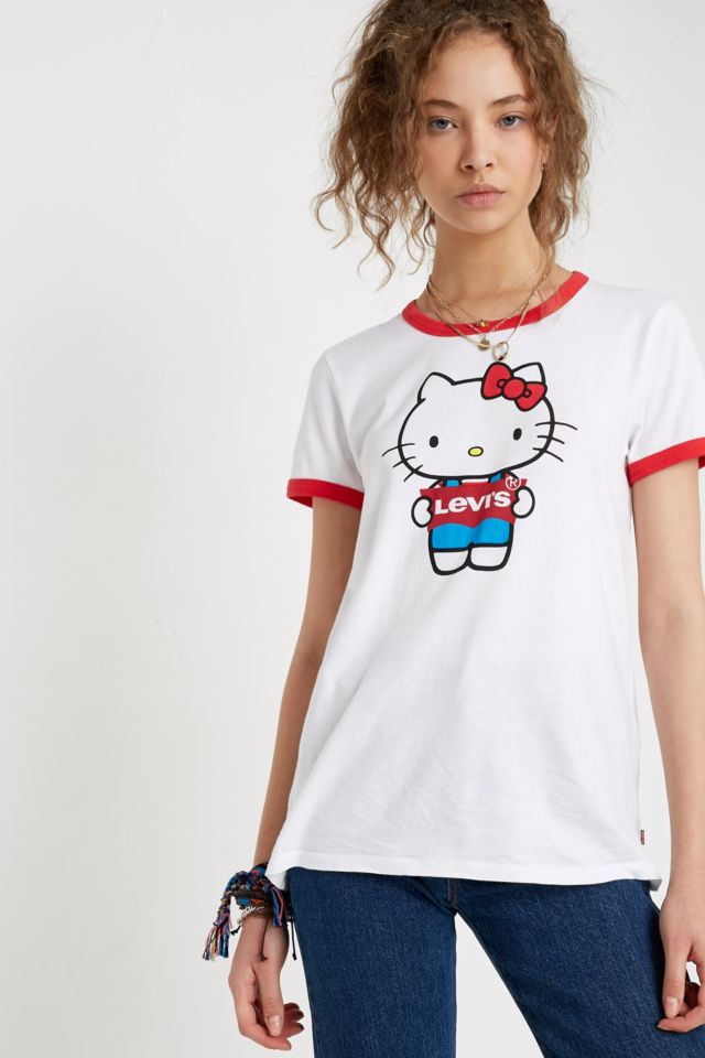 Levi's X Hello Kitty Ringer T-Shirt | Urban Outfitters UK