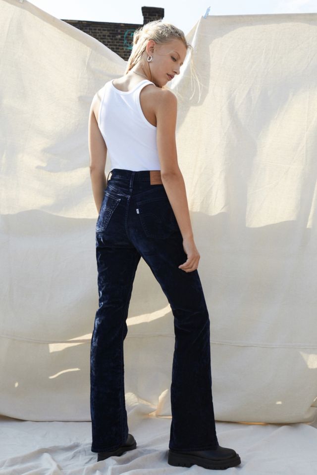 Levi's Velvet Ribcage Bootcut Trousers | Urban Outfitters UK