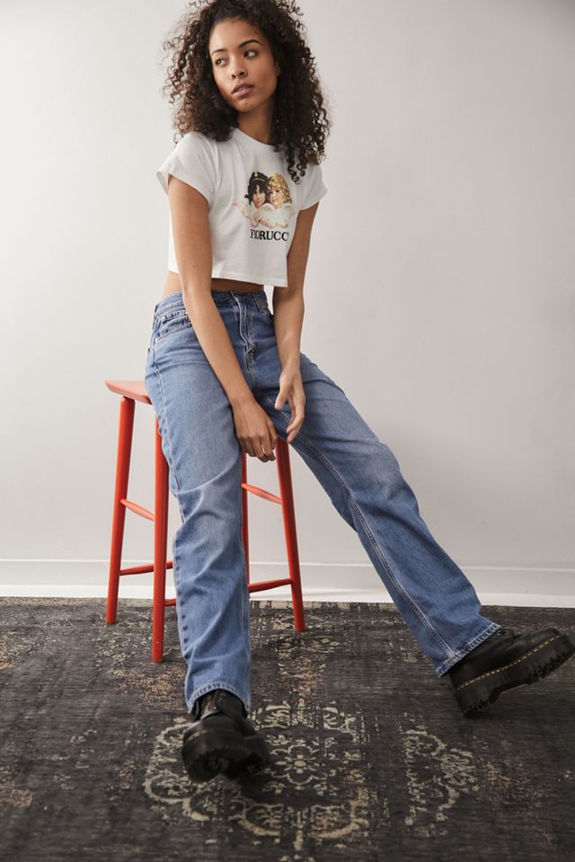 Levi's High Loose Straight Light Blue Jeans #1