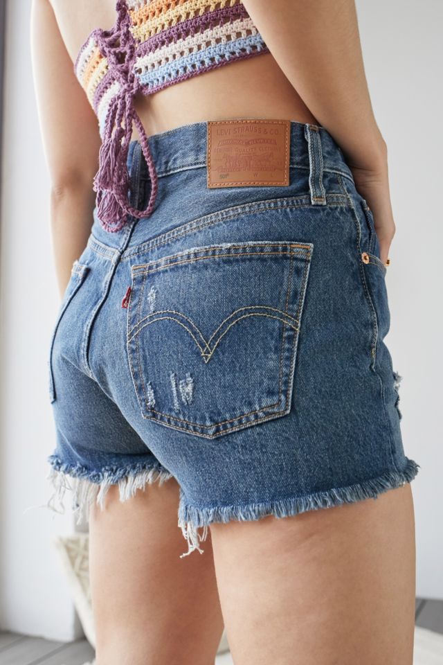 Levi distressed clearance high waisted shorts