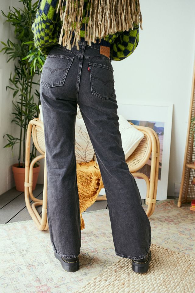 Levi's 70's High Rise Black Flare Jeans | Urban Outfitters UK