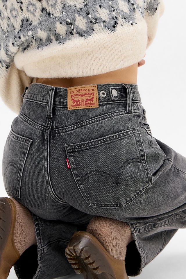 Levi's Mid Black Cinch Barrel Jeans #1