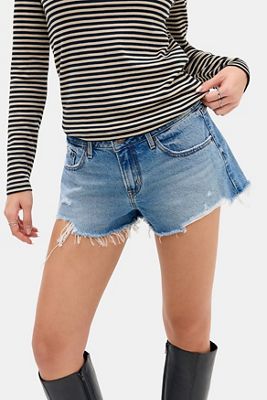 Pantalones Cortos Mini de Tiro Bajo Azul Medio Levi's