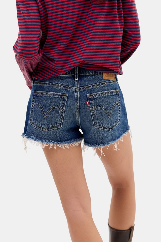 Levi's Dunkelblaue Low Rise Mini Shorts #3