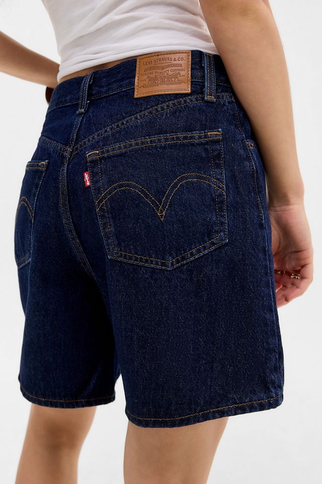 Levi's Blue Rinse High Rise Baggy Shorts #3