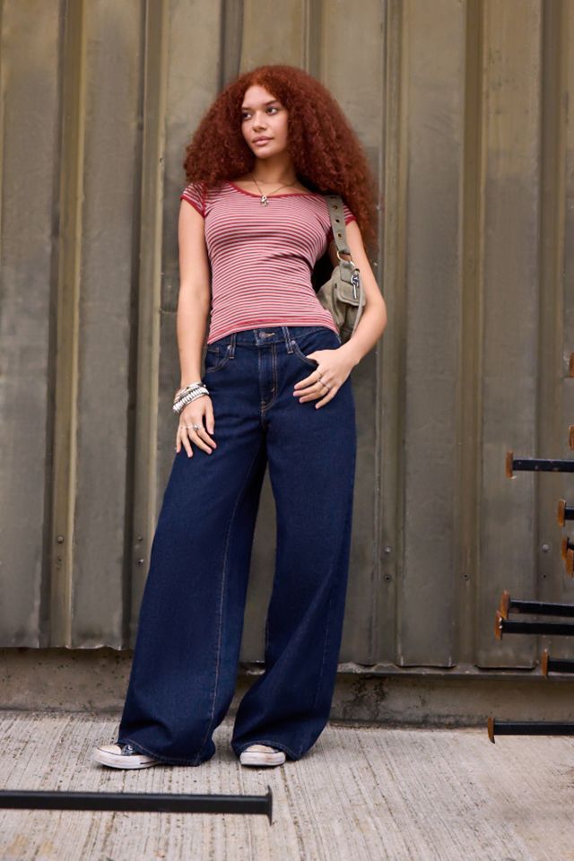 Jeans Middy à jambe large indigo Levi's #1