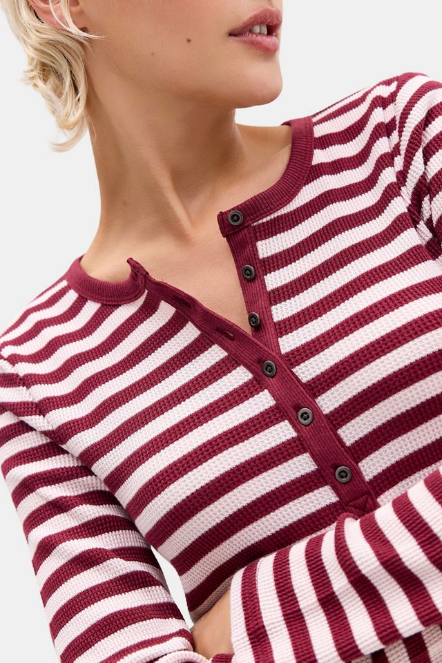Levi's Rooney Waffel Gestreiftes Henley T-Shirt #2