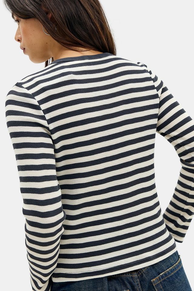 Levi's Rooney Waffel Gestreiftes Henley T-Shirt #3