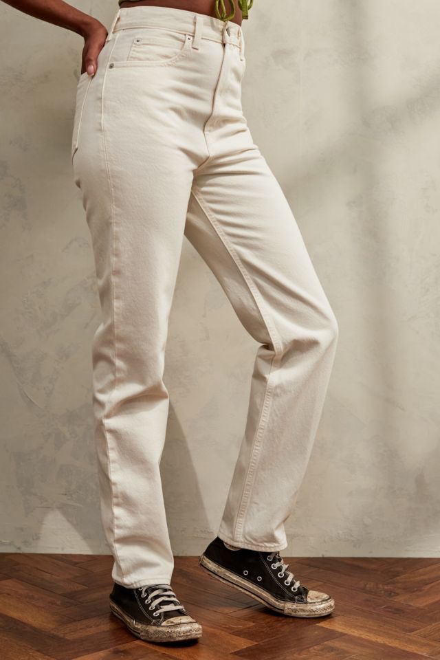 Levi's White 70's High Slim Straight Jeans