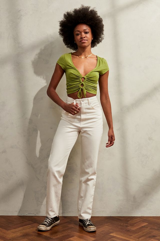 Levi's White 70's High Slim Straight Jeans #2