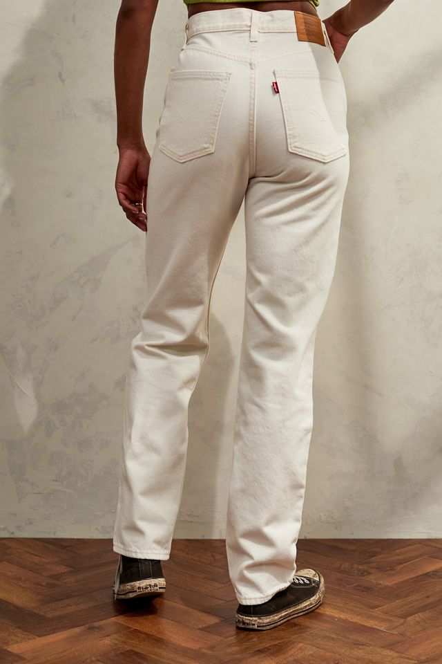 Levi's White 70's High Slim Straight Jeans #3