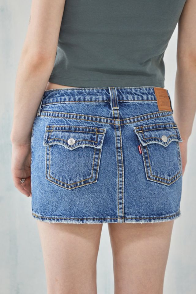 Levi denim skirt urban outfitters best sale