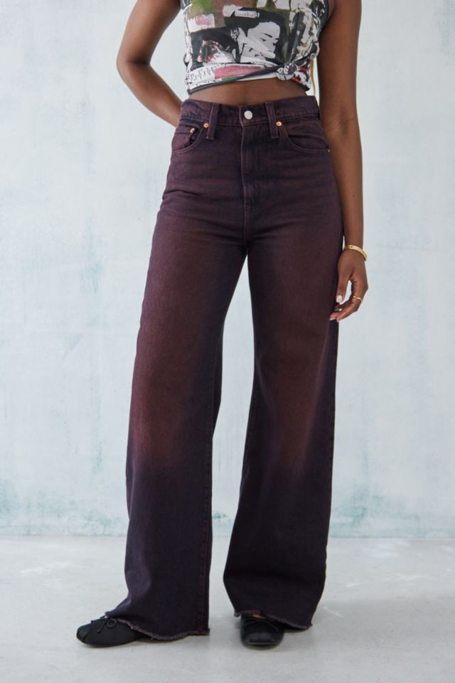 Levi's Red Tint Ribcage Wide Leg Jeans | Urban Outfitters UK