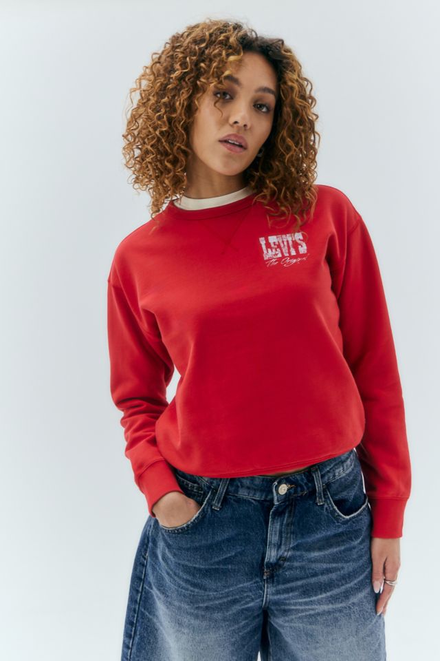 Fitted crew 2024 neck sweatshirt