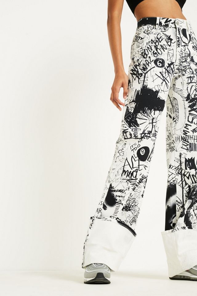 MM6 Scribble Bull Denim Trousers #1