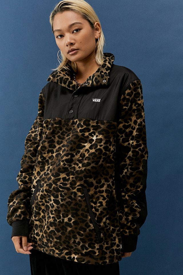 Vans Check Me Out Leopard Print Fleece Anarak Jacket