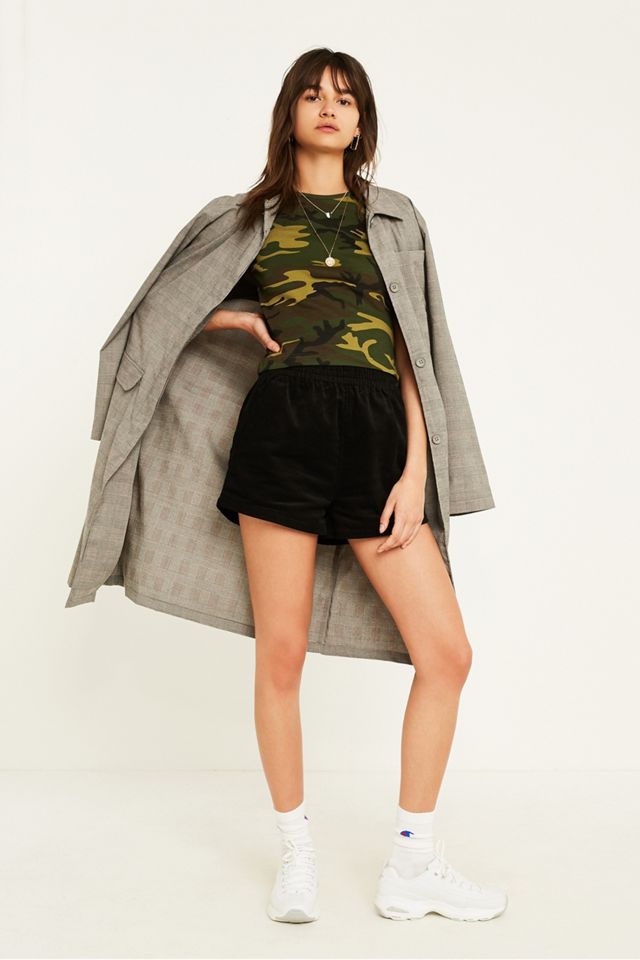 Dr. Denim Nadeja Black Corduroy Shorts #2