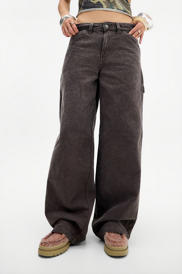 Dickes Brown Houck Loose Straight Canvas Jeans #1