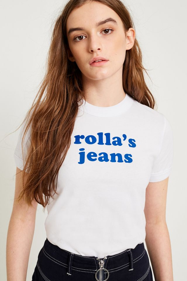 Camiseta con el logotipo de Rolla's Jeans Flocked #3
