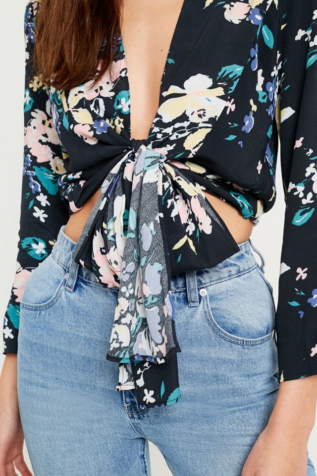 Rolla’s Delilah Floral Tie-Front Blouse #2