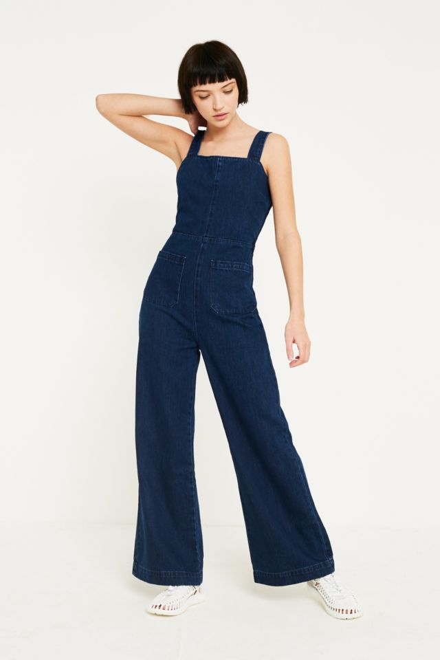 Blue corduroy top jumpsuit