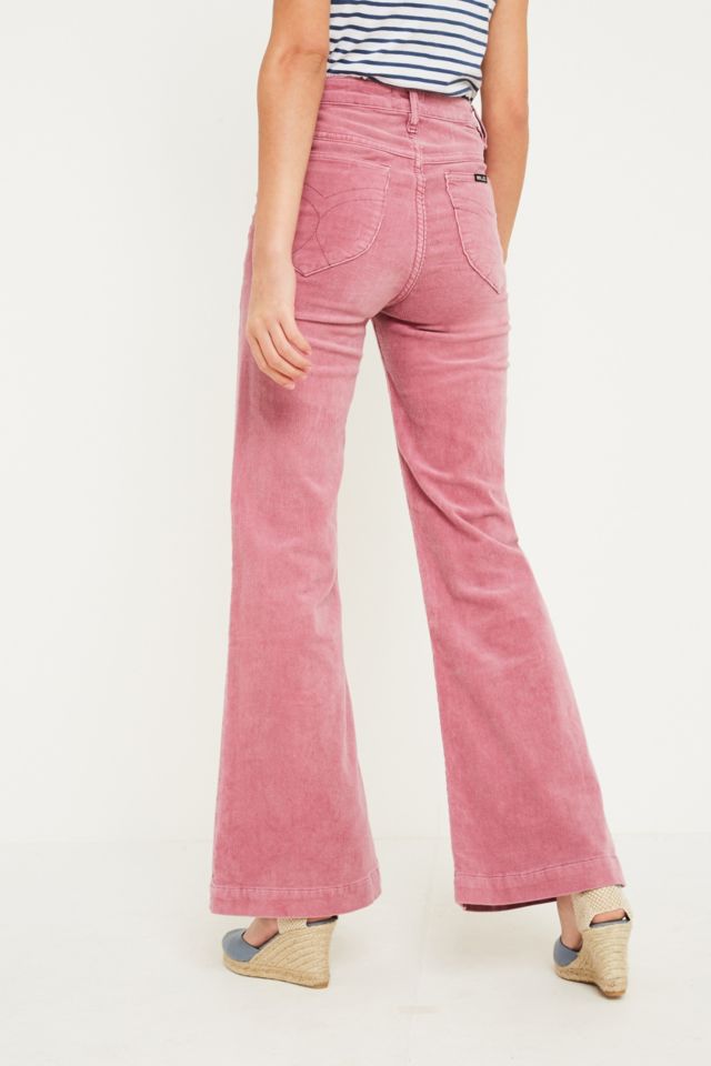 Rolla’s Lilac Flared Corduroy Trousers | Urban Outfitters UK