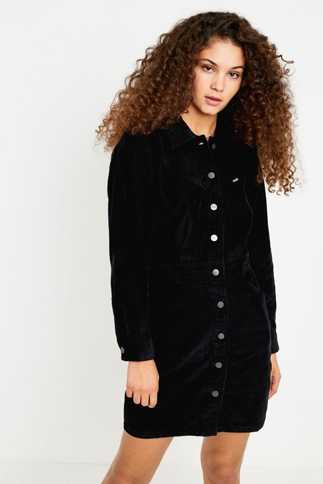 Wrangler Corduroy Western Shirt Dress Urban Outfitters UK