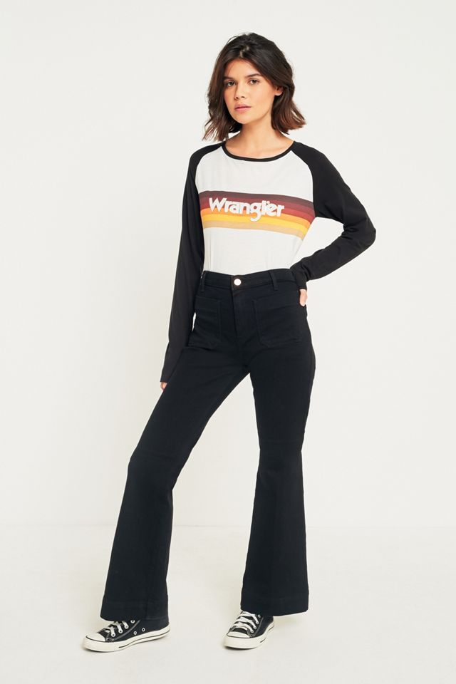 Wrangler rainbow logo t-shirt in white | ASOS