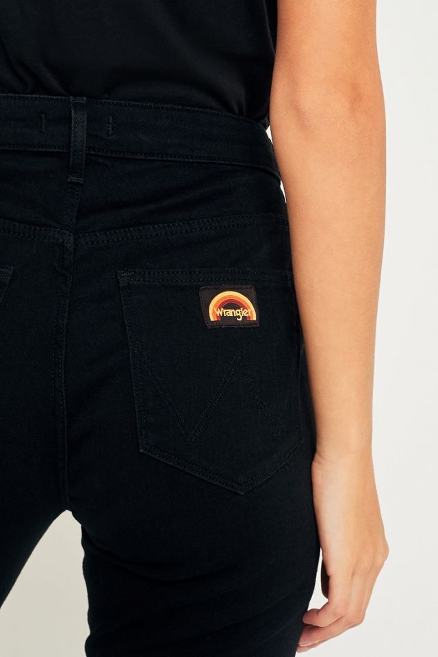 Wrangler Retro Black Flare Jeans #4