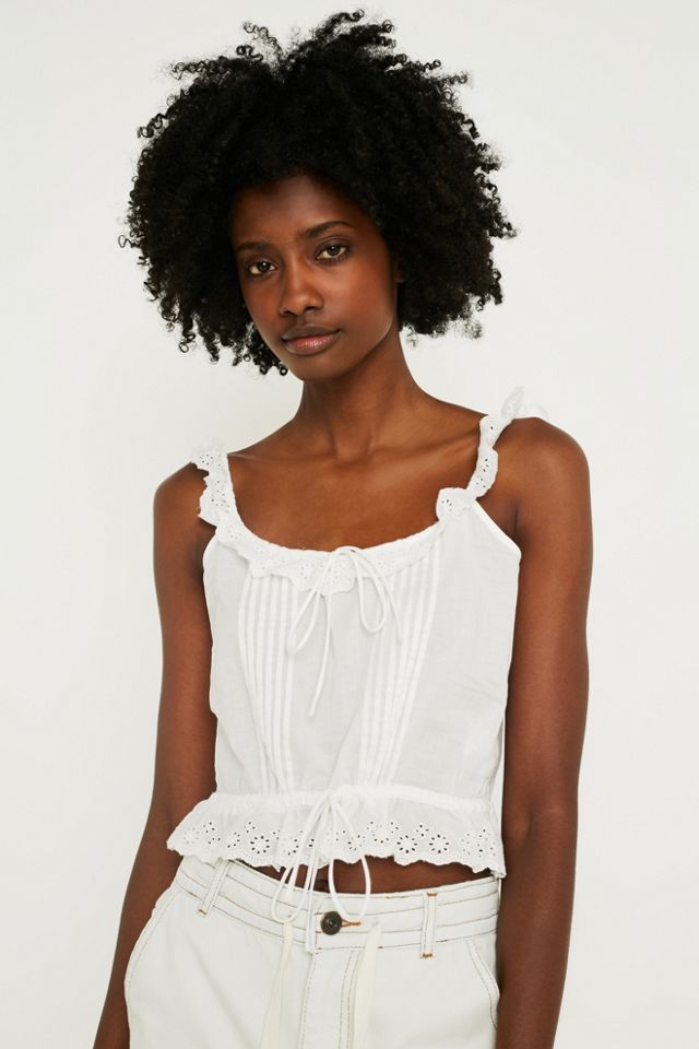 Wrangler + UO Sweet Jane Eyelet Frill Cami #1
